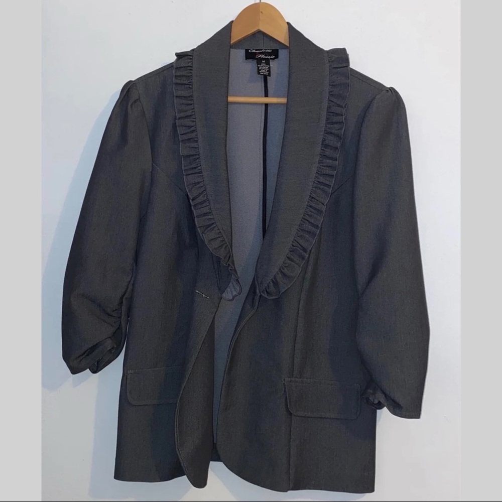Gray Blazer Jacket Size 14